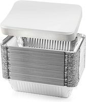 Fabricant 1100 ml recyclable grand conteneur alimentaire jetable en feuille d'aluminium laquée en aluminium pour GX-PACK d'emballage alimentaire