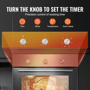 Forno Elettrico da Incasso da 24 Pollici con 6 Funzioni di Cottura e 2000W, Capacità 2,68 Cu.Ft (60L), Timer per Cottura - Product Image 6