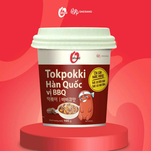 ต๊อกป๊อกกี้รสบาร์บีคิวเกาหลีแบบถ้วยพร้อมซอส 105 กรัม ยี่ห้อโอฟู้ด พร้อมรับประทาน อายุการเก็บรักษา 12 เดือน (ขายส่ง) - Product Image 1