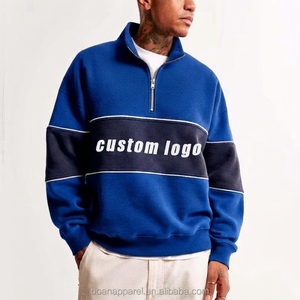 เสื้อสเวตเชิ้ตซิป 1/4  คุณภาพสูง ผ้าฝ้าย 100% สไตล์ลำลองสำหรับผู้ชาย ขายส่ง รับทำโลโก้ ไซส์ใหญ่พิเศษ คุณภาพสูง - Product Image 2