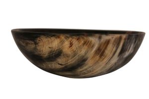 ชามเขาควายธรรมชาติขัดเงา ลายวนกลม ของตกแต่งกลางโต๊ะ - Product Image 2