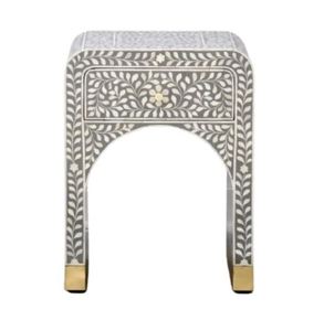 luxury handcrafted nature mother of pearl inlay bedside table for home furniture and decor wholesale from Vietnam - Product Image 3