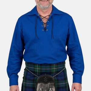Chemises Kilt Jacobite Jacobean Vintage Écossais de Haute Qualité pour Hommes, Logo Brodé Personnalisé, 100% Coton Sergé - Product Image 6