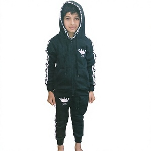Survêtements d'hiver pour bébés garçons, enfants et jeunes, en molleton de coton écologique, à capuche, taille élastique, 320g, impression par sublimation, poches latérales - Product Image 1