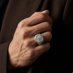 Hot Sales Special Design Perfect Rich Man <b>Gift</b> 18k White Gold Natural Diamond Fine Jewelry Taper Baguette Men Ring for Nice Guy - Product Image 2