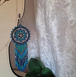 Pendientes bordados a mano para mujeres y niñas, pendientes de cuentas personalizados, joyería festiva para mujeres, pendientes de cuentas. - Product Image 4