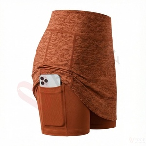 <b>Women's</b> High Waist Sporty Tennis <b>Skort</b> Quick Dry Mini Golf Skirt With Pockets - Product Image 3