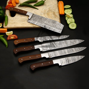 Best Selling in Stock Handmade 67-Layer Damascus Steel Chef <b>Knives</b> <b>Set</b> Pakistan Made Heavy Duty Wood Handles Right-Handed - Product Image 5
