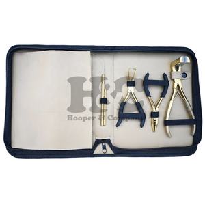 Kit de Herramientas para Extensiones de Cabello al por Mayor en OFERTA: Alicates Dorados de Acero Inoxidable para Cinta y Bucle, Kit Comercial para Cabello con Estuche Color Durazno - Product Image 2