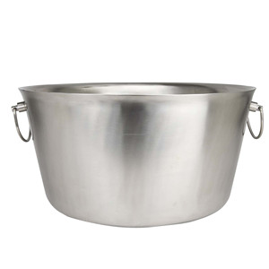 Rond grand bac à glace martelé argent fini vin pour la maison Bar bière bouteille de vin usine directe taux d'usine - Product Image 6