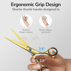 Ciseaux de coiffure durables de haute qualité en acier inoxydable 6CR13, légers, pour droitiers, outil professionnel de coupe de cheveux - Product Image 4