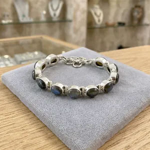 Pulsera de Labradorita de Plata de Ley 925, Joyería Hecha a Mano con Piedras Preciosas Naturales, Pulsera Elegante de Moda para Mujer para Uso Diario - Product Image 5