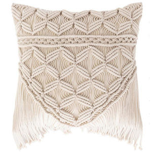 Housse de coussin en coton macramé faite à la main en Inde, décoration d'intérieur, élégante housse de coussin en macramé à prix avantageux - Product Image 6