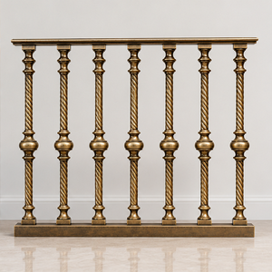 Barandilla de Bronce Trenzado con Pasamanos y Pernos Torneados para Hoteles de Lujo, Villas e Interiores Clásicos de Escaleras - Product Image 2