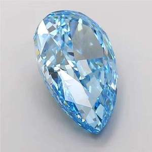 Diamant de laboratoire de 7 carats, taille poire, bleu fantaisie, clarté VS2, pierre précieuse en vrac, approvisionnement commercial, joaillerie fine - Product Image 5
