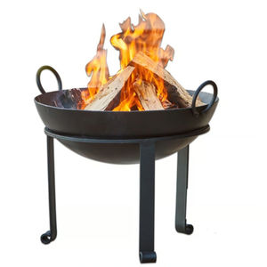 Iron Fire Pit Bowl With Stand Round Black Outdoor Garden Patio Wood Burning Heater For Camping Backyard In Reasonable Price - Product Image 4