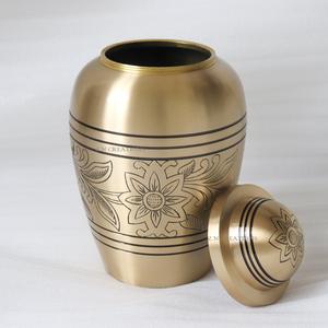Premium Brass Hand Engraved Cremation Urns for Human Ashes Customized Brass Urn Handcrafted Brass Adult Ashes Urns Wholesale - Product Image 4