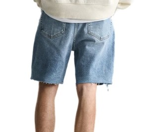 Nouveau style streetwear 2026 – Jeans personnalisés pour hommes, mode déchirée avec patchs, pantalons droits en denim, shorts en jean pour hommes – Vente en gros - Product Image 4