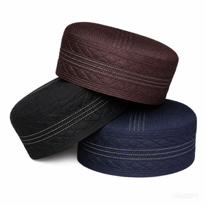Gorro de Oración Musulmán Lubaba Kufi con Logotipo Personalizado, Gorro Islámico para Hombre de Poliéster y Algodón, Venta al Por Mayor, Nuevo Diseño - Product Image 1