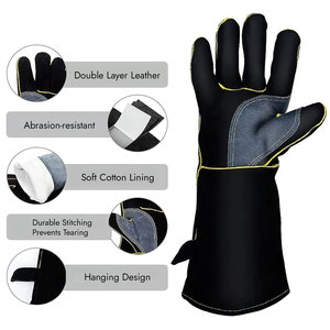 Guantes de Seguridad HARAZ HRZ-159 ODM hasta el Codo, Ecológicos, de Cuero Vacuno con Forro de Algodón, Protección Térmica, para Uso Diario en las Cuatro Estaciones - Product Image 3