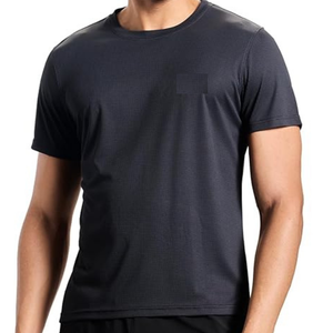 T-shirt OEM à manches courtes et col rond, coupe ajustée, 100 % coton biologique, écologique, style décontracté chic, sans étiquette, vente en gros à bas prix, fabriqué en Inde - Product Image 1