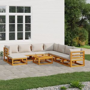 Ensemble de salon de jardin gris clair - Product Image 1