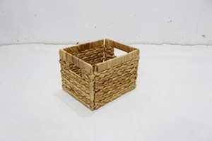 Artex Dong Thap Handmade Eco-Friendly <b>Foldable</b> Storage <b>Basket</b> with Handles Water Hyacinth Wicker for Organizing on Shelves - Product Image 1