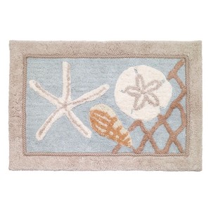 Alfombra de Baño Rectangular con Diseño de Estrella de Mar y Moneda de Arena, Antideslizante con Base de Goma, para Uso Doméstico - Product Image 6
