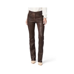 2021 nouveau Style décontracté pantalon en cuir PU pour femmes mode européenne et américaine avec tissu de toile léger taille haute - Product Image 5