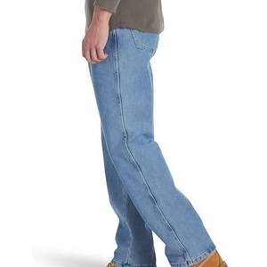 Jeans en denim lavé écologiques de qualité supérieure pour hommes, tissu uni, séchage rapide, style streetwear moderne, confort décontracté pour le printemps/l'hiver - Product Image 2