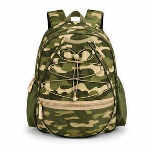 Custom Made Camouflage Nylon <b>Backpack</b> With Shoe Compartment Waterproof Sport Bag 30-<b>40L</b> Casual Style Zipper Closure - Product Image 3