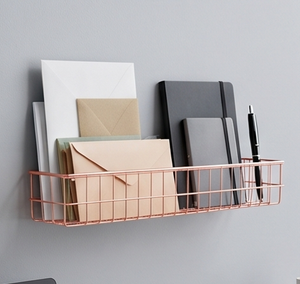 Premium Copper Wire Hanging <b>Storage</b> <b>Basket</b> Rectangle Metal <b>Mesh</b> Organizer For Multi-Purpose Neatening and Display - Product Image 3