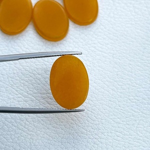 10mm 12mm AAA Natural amarillo jaspe Flatback Oval moneda forma calibrada piedra preciosa suelta para joyería lista para comprar - Product Image 3