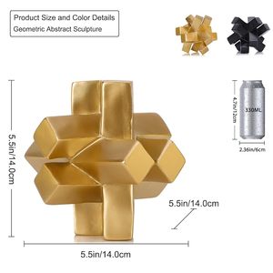 Escultura de Nudo Dorado Hecha a Mano, Adorno Decorativo de Metal Moderno para Mesa, Decoración para el Hogar, Adorno para Sala de Estar, Oficina o Estante - Product Image 6