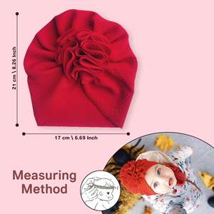 La Casquette Bandeau Fleur Solide Polka Tots-Rouge - Product Image 3