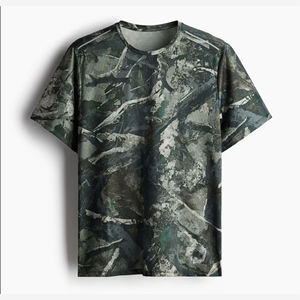 T-shirts de sport col rond pour hommes, personnalisables, imprimés, mode estivale, extérieur, en tissu tricoté coton/polyester, écologiques, séchage rapide, vente en gros - Product Image 1