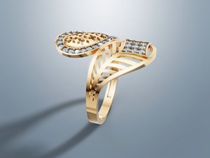 Bague personnalisée en diamant synthétique VVS cultivé en laboratoire, or 14 carats, luxe fantaisie pour femme, RIZTA JEWELS, coupe brillante certifiée, couleur DE - Product Image 4