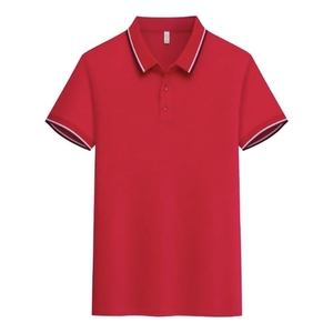 Polo à manches courtes gris clair pour homme, couleur unie, tissu Oxford tissé décontracté, coupe classique, design boutonné - Product Image 3