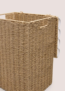Neutral Seagrass Scalloped Laundry <b>Basket</b> Elegant Shape Stylish Addition For Room And Home <b>Storage</b> In Vietnam - Product Image 3