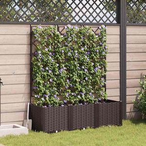 Ensemble de 3 jardinières brunes en acier 47,24 x 15,75 x 56,30 po pour pots de fleurs et jardinières - Product Image 1