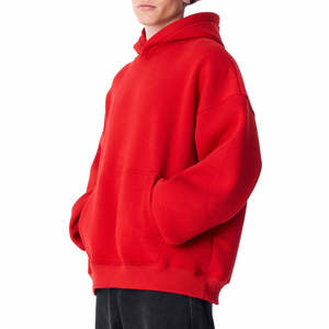 Sweat à capuche polaire épais coupe classique personnalisé 2025 2026 en mélange de coton écologique grande taille pour homme – Service OEM - Product Image 3