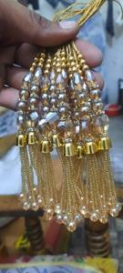 Luxury Gold Beaded Tassel Pendant for Curtain <b>Tiebacks</b>, Cushion Decor, Garment Accessories, Handbag & Craft Embellishments - Product Image 4