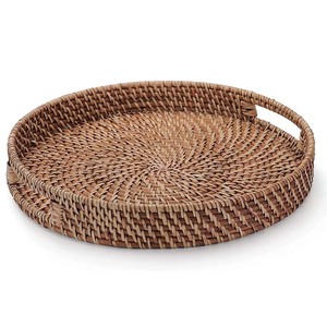 Natural Premium Quality Round Rattan Wicker Trays <b>Cheap</b> Price Wholesale From Vietnam - Product Image 2