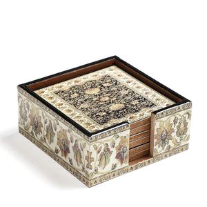ชุดจานรองแก้วเคลือบเอนามีล MDF พรีเมียม พร้อมที่วางตกแต่ง สำหรับบ้าน ห้องครัว คาเฟ่ ร้านอาหาร และตกแต่งภายในโรงแรม - Product Image 1