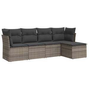 Pe <b>Rattan</b> Garden <b>Sofa</b> Set 5 Seat Outdoor Contemporary Weather Resistant Steel Frame Furniture - Product Image 4