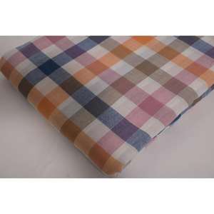 Indian Cotton Handloom Fabric Eco-Friendly Printed Lightweight <b>Check</b> Pattern Natural Soft High-quality Customized <b>Curtain</b> Bag - Product Image 1