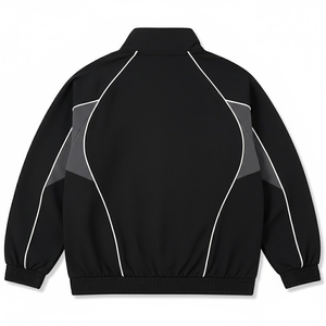 Most Demanding Custom Logo <b>Black</b> Men's Nylon Wind Breaker Panel With Pants Sets For Summer Quick Dry Streetwear Zipper Jackets - Product Image 3