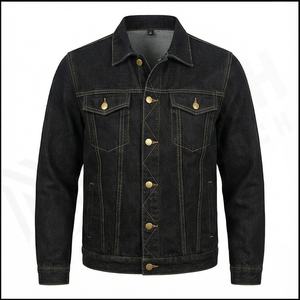 Nueva chaqueta de lona de alta calidad 2025, chaquetas de hombre con diseños OEM, chaqueta vaquera azul lavada personalizada al por mayor - Product Image 2