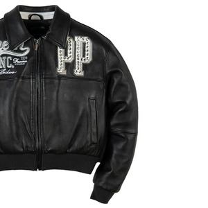 Hot Selling Avirex Women's Premium Winter Jacket Genuine Leather Windproof Waterproof Plain Dyed All Sizes Available - Product Image 3