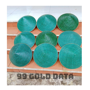 Chapeau conique vietnamien en feuille de palmier naturelle, artisanat fait main, produit d'exportation - Product Image 1